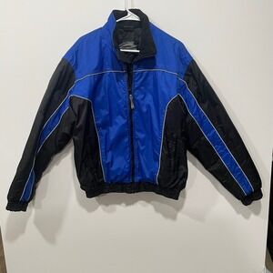 ARCTIVA Men's Blue Black Snowmobile Jacket Windbreaker Full Zip Size M
